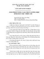 Sáng kiến kinh nghiệm: Giải pháp nâng cao chất lượng học sinh dân tộc thiểu số