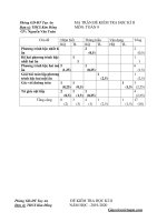 Đề thi học kì 2 môn Toán lớp 9 năm 2019-2020 – Trường THCS Kim Đồng