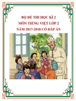 Bộ đề thi học kì 2 môn Tiếng Việt lớp 2 năm 2017-2018 có đáp án