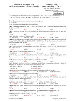 Đề thi học kì 2 môn Hóa học 12 năm 2017-2018 có đáp án – Trường THCS&THPT Võ Nguyên Giáp – Mã đề 123