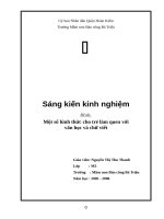 Sáng kiến kinh nghiệm - Một số hình thức cho trẻ làm quen với văn học và chữ viết