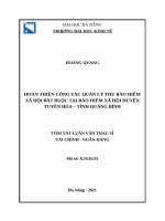 luận văn thạc sĩ hoàn thiện công tác quản lý thu bảo hiểm xã hội bắt buộc tại bảo hiểm xã hội huyện tuyên hóa   tỉnh quảng bình 