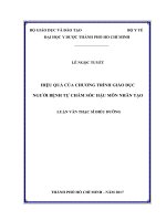 Hiệu quả của chương trình giáo dục người bệnh tự chăm sóc hậu môn nhân tạo 