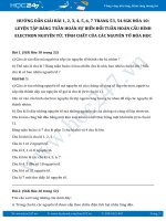 Giải bài tập Luyện tập bảng tuần hoàn sự biến đổi tuần hoàn cấu hình electron nguyên tử và tính chất của các nguyên tố hóa học SGK Hóa 10