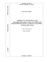 Nghiên cứu thành phần loài, đặc điểm phân bố cá ở hạ lưu sông cái, thành phố nha trang và đề xuất giải pháp sử dụng bền vững  