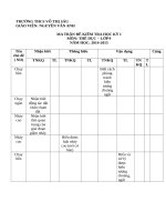 Ma trận đề kiểm tra học kỳ 1 năm học 2014-2015 môn Thể dục 9 - Trường THCS Võ Thị Sáu