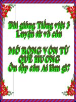 Bài LTVC: Mở rộng vốn từ: Quê hương - Bài giảng điện tử Tiếng việt 3 - GV.Hoàng Thi Thơ