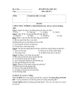 Đề thi học kì 1 môn GDCD lớp 9 năm 2017-2018 có đáp án - Trường THCS Trung Kiên