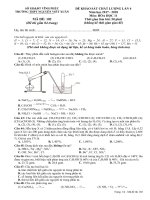 Đề khảo sát chất lượng lần 4 môn Hóa học lớp 11 năm 2018 - THPT Nguyễn Viết Xuân - Mã đề 102