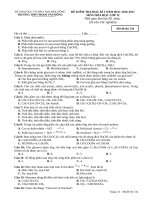 Đề kiểm tra HK1 môn Hoá học lớp 12 năm 2017 - THPT Phạm Văn Đồng - Mã đề 134