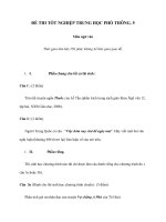 Đề thi thử và đáp án tốt nghiệp THPT môn Ngữ văn - Đề 8