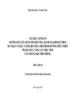 Bảng ma trận đặc tả đề kiểm tra giữa kì, cuối kì môn lịch sử lớp 10,11,12