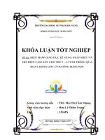 Biện pháp giáo dục kĩ năng nhận biết và thể hiện cảm xúc cho trẻ 5 – 6 tuổi thông qua hoạt động góc ở trường mầm non   