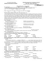 Đề kiểm tra HK1 môn tiếng Anh lớp 11 năm 2017 - THPT Phạm Văn Đồng - Mã đề 485