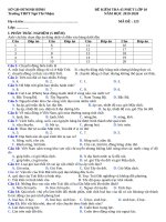 Đề kiểm tra 1 tiết học kì 1 môn Địa lớp 10 năm 2019-2020 có đáp án - Trường THPT Ngô Thì Nhậm