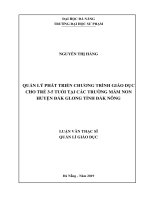 Quản lý phát triển chương trình giáo dục cho trẻ 3   5 tuổi tại các trường mầm non huyện đắk glong  tỉnh đắk nông  