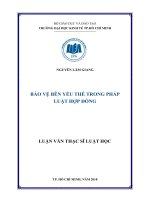 Bảo vệ bên yếu thế trong pháp luật hợp đồng 