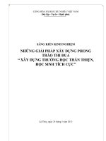 SKKN: Những giải pháp xây dựng phong trào thi đua “ Xây dựng trường học thân thiện, học sinh tích cực”