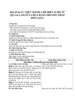 Giáo án Công nghệ 10 bài 47: Thực hành - Làm sữa chua hoặc sữa đậu nành (đậu tương) bằng phương pháp đơn giản