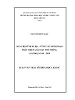Đảng bộ tỉnh bà rịa   vũng tàu lãnh đạo phát triển giáo dục phổ thông giai đoạn 1991   2010     