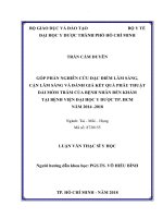 Góp phần nghiên cứu đặc điểm lâm sàng, cận lâm sàng và đánh giá kết quả phẫu thuật dài mỏm trâm của bệnh nhân đến khám tại bệnh viện đại học y dược tp  hcm năm 2014  2018 