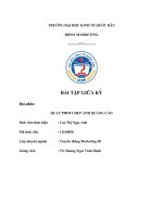 BÀI tập cá NHÂN học PHẦN QUAY PHIM CHỤP ẢNH QUẢNG cáo 3 