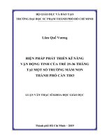 Biện pháp phát triển kĩ năng vận động tinh của trẻ 25   36 tháng tại một số trường mầm non thành phố cần thơ  