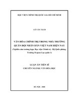 Văn hóa chính trị trong nhà trường Quân đội nhân dân Việt Nam hiện nay.