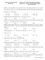 Đề KSCL ôn thi THPT Quốc gia môn Toán năm 2019 có đáp án - Trường THPT Hàm Rồng