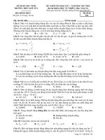 Đề kiểm tra HK1 môn Vật lí lớp 10 năm 2017-2018 - THPT Quế Võ 1 - Mã đề 102