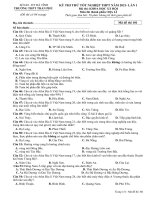 Đề thi thử tốt nghiệp THPT năm 2021 môn Địa Lí có đáp án - Trường THPT Trần Phú (Lần 1)