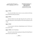 Đề thi học kì 2 môn Lịch Sử lớp 8 năm 2017-2018 có đáp án - Trường THCS Bình An