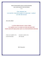 Ý tưởng hình thành và phát triển các không gian vui chơi giải trí cho sinh viên trong khu đô thị đại học quốc gia thành phố hồ chí minh    công trình dự thi giải thưởng sinh viên nghiên cứu khoa học    