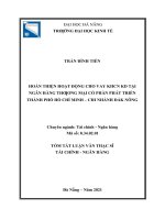 luận văn thạc sĩ hoàn thiện hoạt động cho vay KHCN KD tại ngân hàng TMCP phát triển TP  hồ chí minh đắk nông 