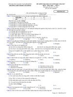 Đề kiểm tra HK1 môn Hóa học lớp 11 năm 2017 - THPT Phạm Văn Đồng - Mã đề 357