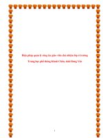 SKKN: Biện pháp quản lý công tác giáo viên chủ nhiệm lớp ở trường THPT Khoái Châu, tỉnh Hưng Yên