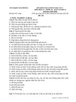 Đề kiểm tra 1 tiết học kì 1 môn Địa lớp 10 năm 2019-2020 có đáp án - Sở GD&ĐT Hải Phòng