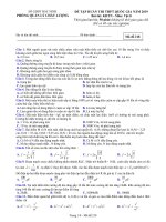Đề tập huấn thi THPT Quốc gia môn Vật lí năm 2019 - Sở GD&ĐT Bắc Ninh - Mã đề 218
