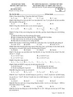 Đề kiểm tra HK1 môn Vật lí lớp 10 năm 2017-2018 - THPT Quế Võ 1 - Mã đề 104