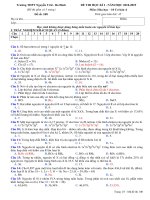 Đề kiểm tra HK1 môn Hóa học lớp 10 năm 2018-2019 - THPT Nguyễn Trãi - Mã đề 108