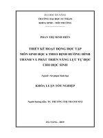 Thiết kế hoạt động học tập môn sinh học 6 theo định hướng hình thành và phát triển năng lực tự học cho học sinh 