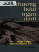 Thương hoài ngàn năm (NXB trí đăng 1971)   võ phiến, 120 trang 