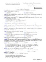 Đề kiểm tra HK1 môn Hóa học lớp 11 năm 2017 - THPT Phạm Văn Đồng - Mã đề 132