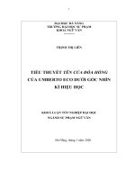 Tiểu thuyết tên của đóa hồng của umberto eco dưới góc nhìn kí hiệu học  