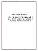 SKKN: Một vài biện pháp nhằm nâng cao chất lượng họat động trường TH Trưng Vương