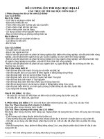 ĐỀ CƯƠNG ÔN THI ĐAI HOC MÔN ĐỊA LÍ