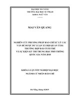 Nghiên cứu phương pháp báo chí xử lý các vấn đề được dư luận xã hội quan tâm trường hợp báo tuổi trẻ và sự kiện kỳ thi trung học phổ thông quốc gia năm 2018 