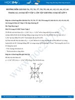 Hướng dẫn giải bài 54,55,56,57,58,59,60,61,62,63,64,65,66 trang 63,64 Đại số 9 tập 2