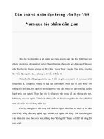 Dân chủ và nhân đạo trong văn học Việt Nam qua tác phẩm dân gian