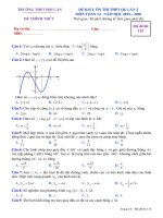 Đề KSCL ôn thi THPT Quốc gia môn Toán 12 năm 2019-2020 có đáp án - Trường THPT Đội Cấn (Lần 2)